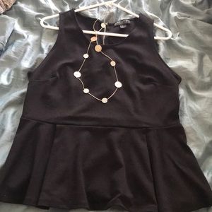 Forever 21 Black Peplum Top